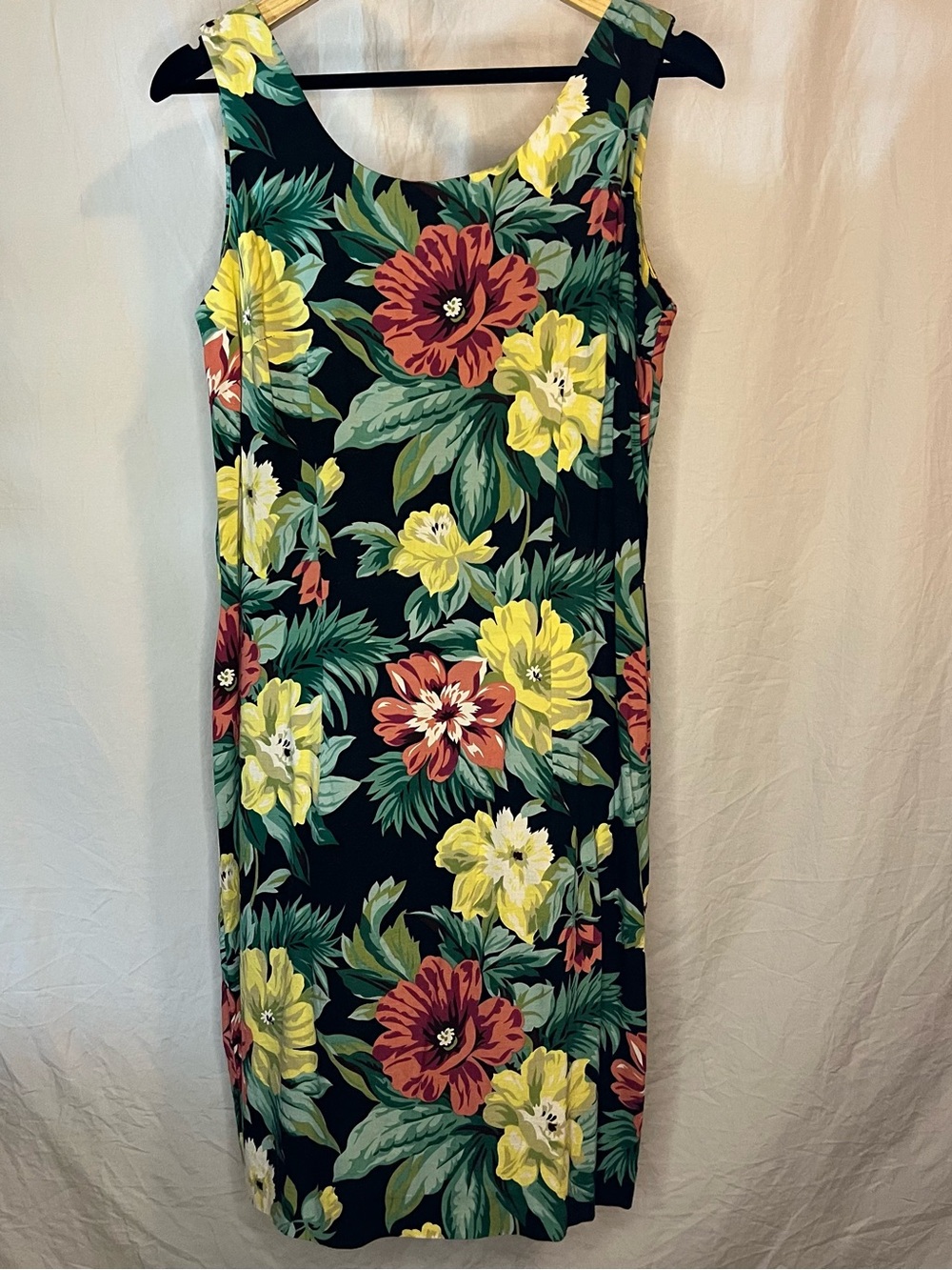 Vintage Jennifer Jeffries Floral Midi Tropical Dress